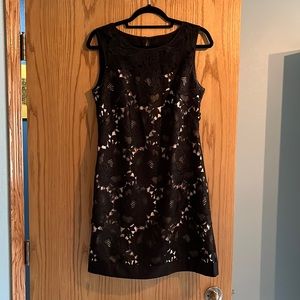 White House Black Market, Size 6, black and nude dress